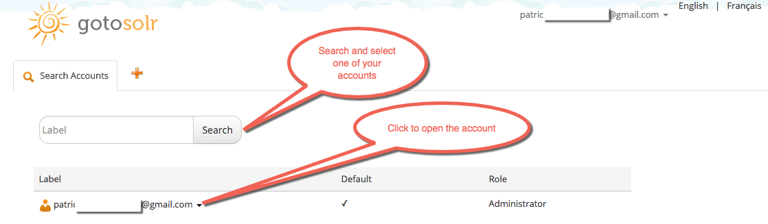 Search and open your account.