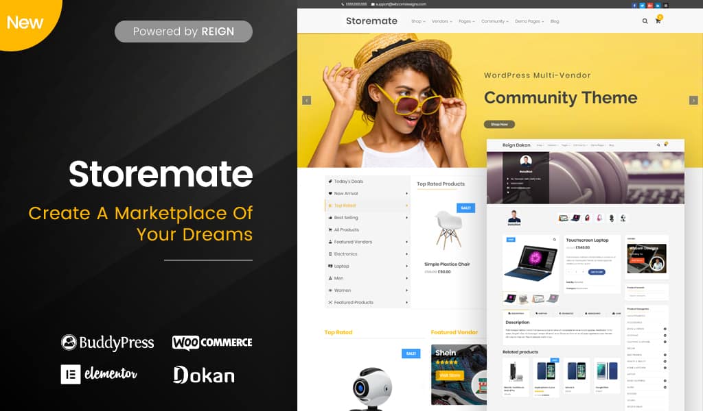 Image WordPress-MarketPlace-Dokan-Theme.jpg of Best Ecommerce WordPress Themes