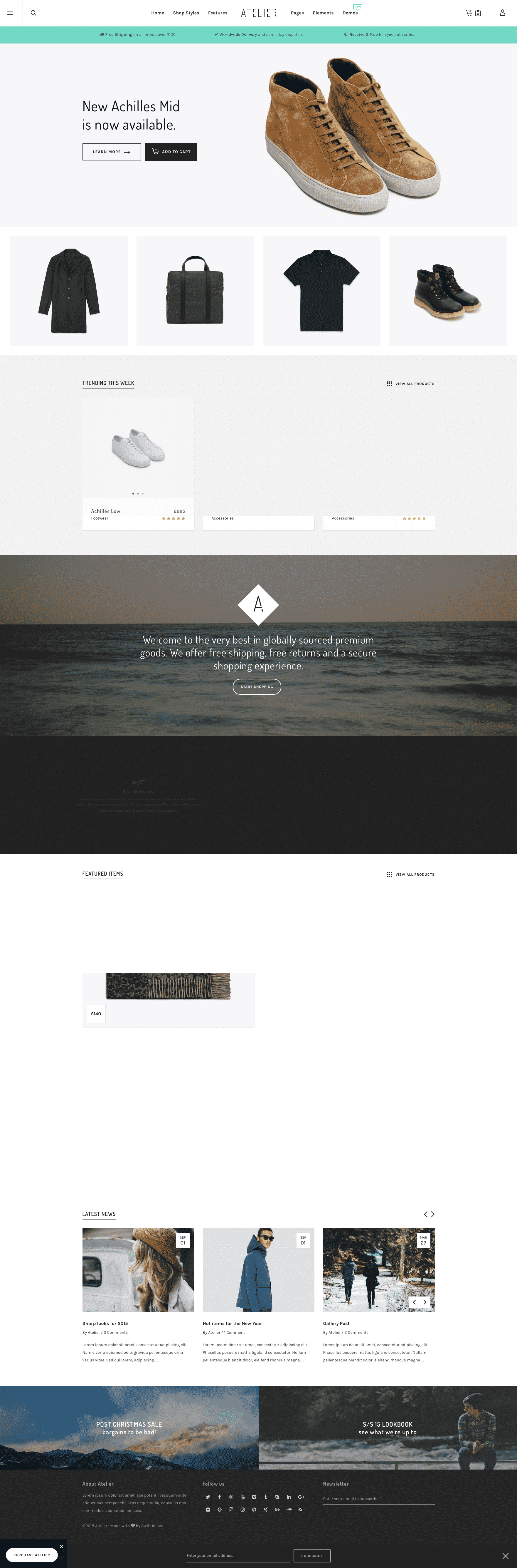 Atelier WooCommerce theme