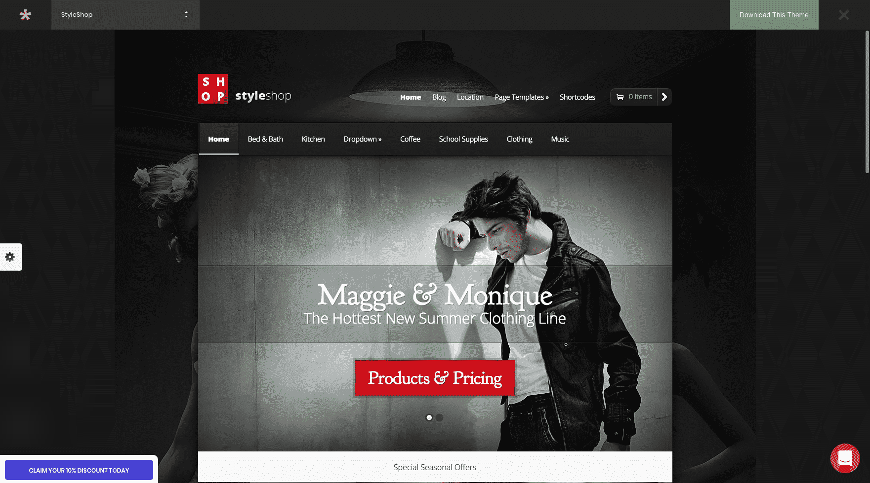 Elegantthemes Styleshop WooCommerce theme