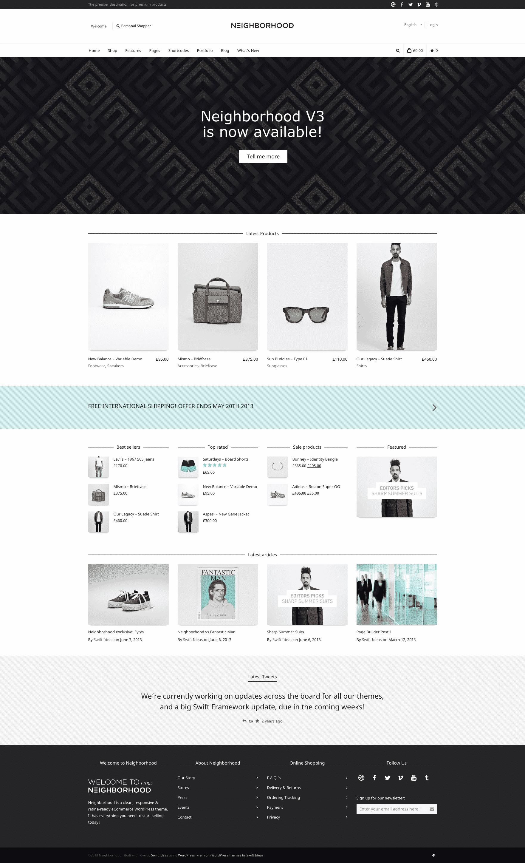 Neighborhood swiftideas WooCommerce theme