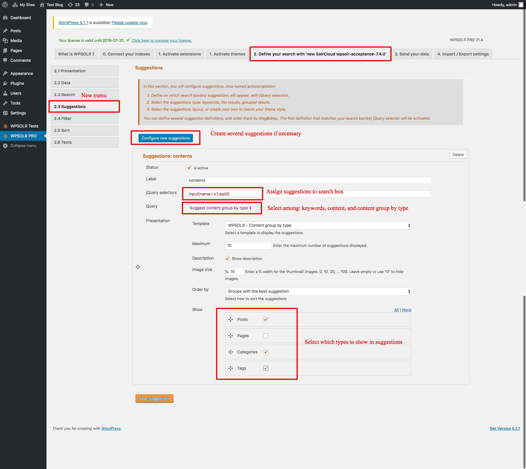 Image wpsolr-admin-suggestions-taxonomies.png of