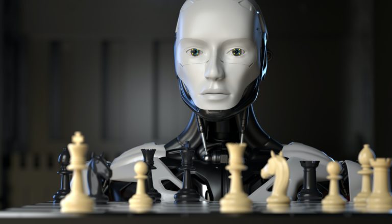 Robot playing a game of chess