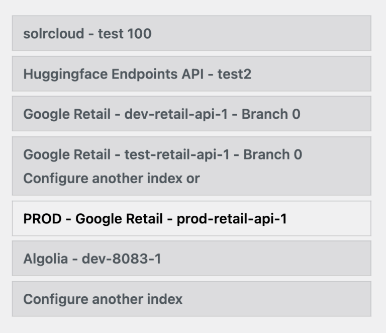 Image wpsolr-google-retail-multiple-indexes-1-768x662.png of Google Retail Search Plugin for WooCommerce