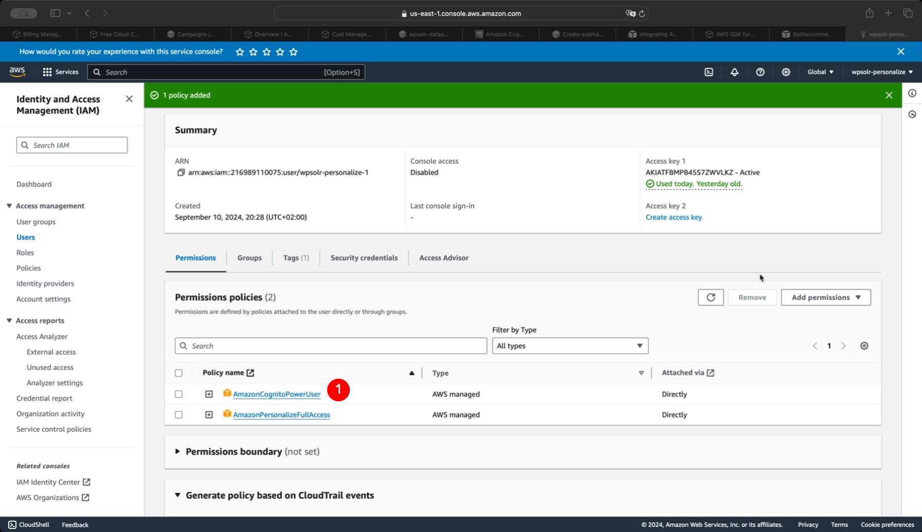 Image wpsolr-amazon-personalize-iam-add-cognito-policy.png of Amazon Personalize