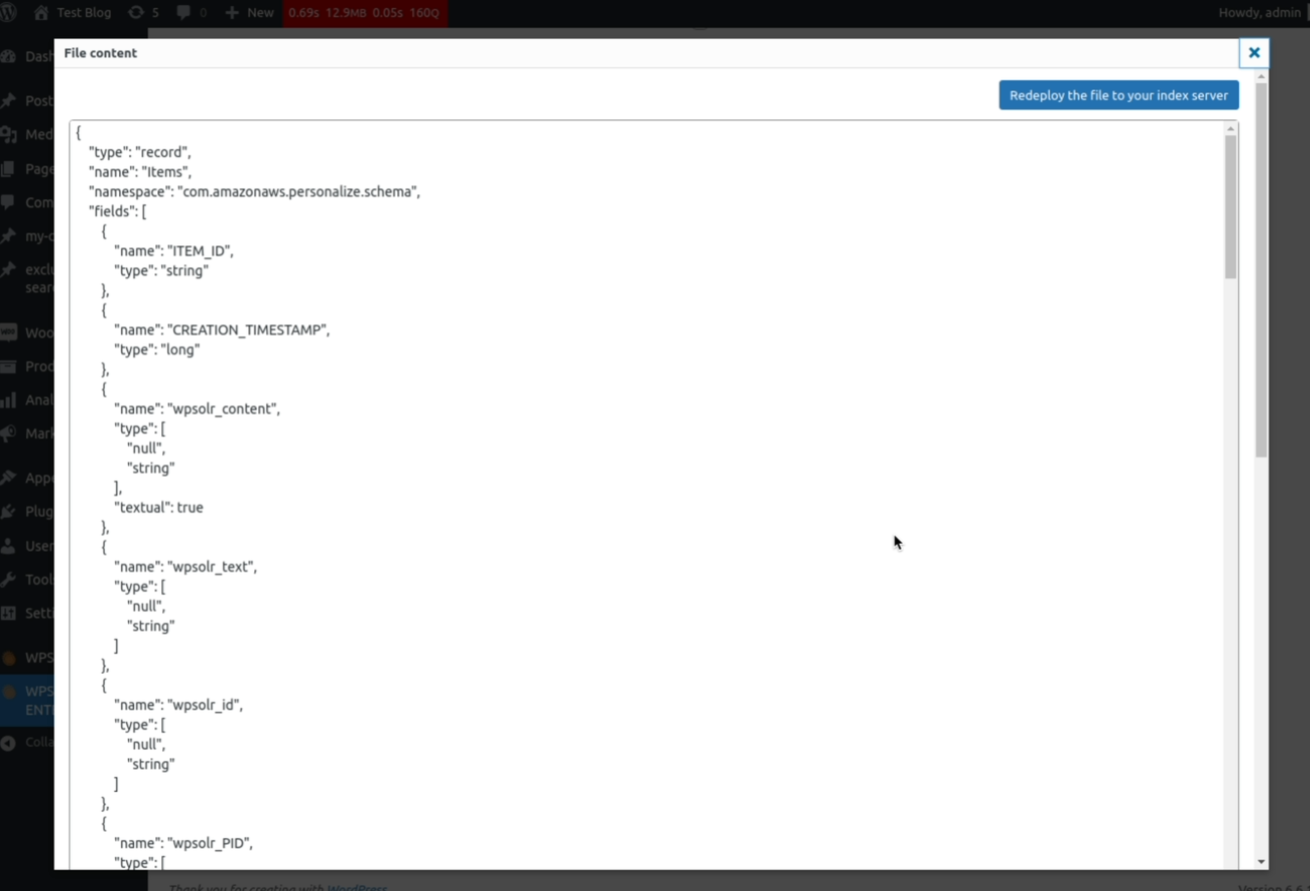 Image wpsolr-amazon-personalize-indexing-3.png of Amazon Personalize