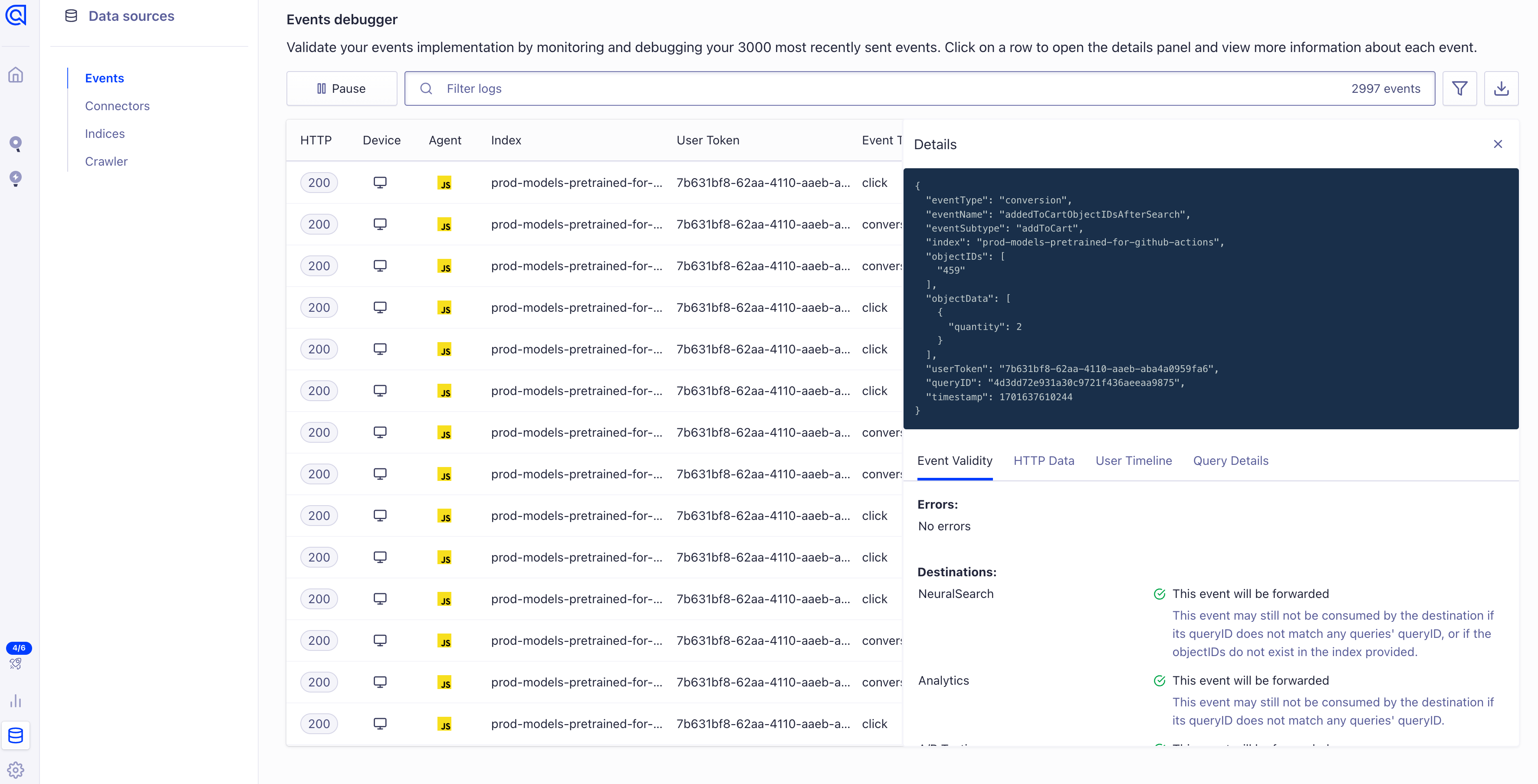 Image wpsolr-enterprise-algolia-account-events-detail.png of Algolia recommendations guide