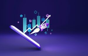 Image of stock going up.