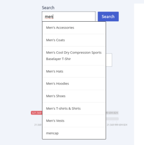 Screenshot of Ajax search autocompletion using WPSolr