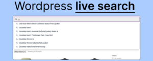Wordpress Ajax (live) search