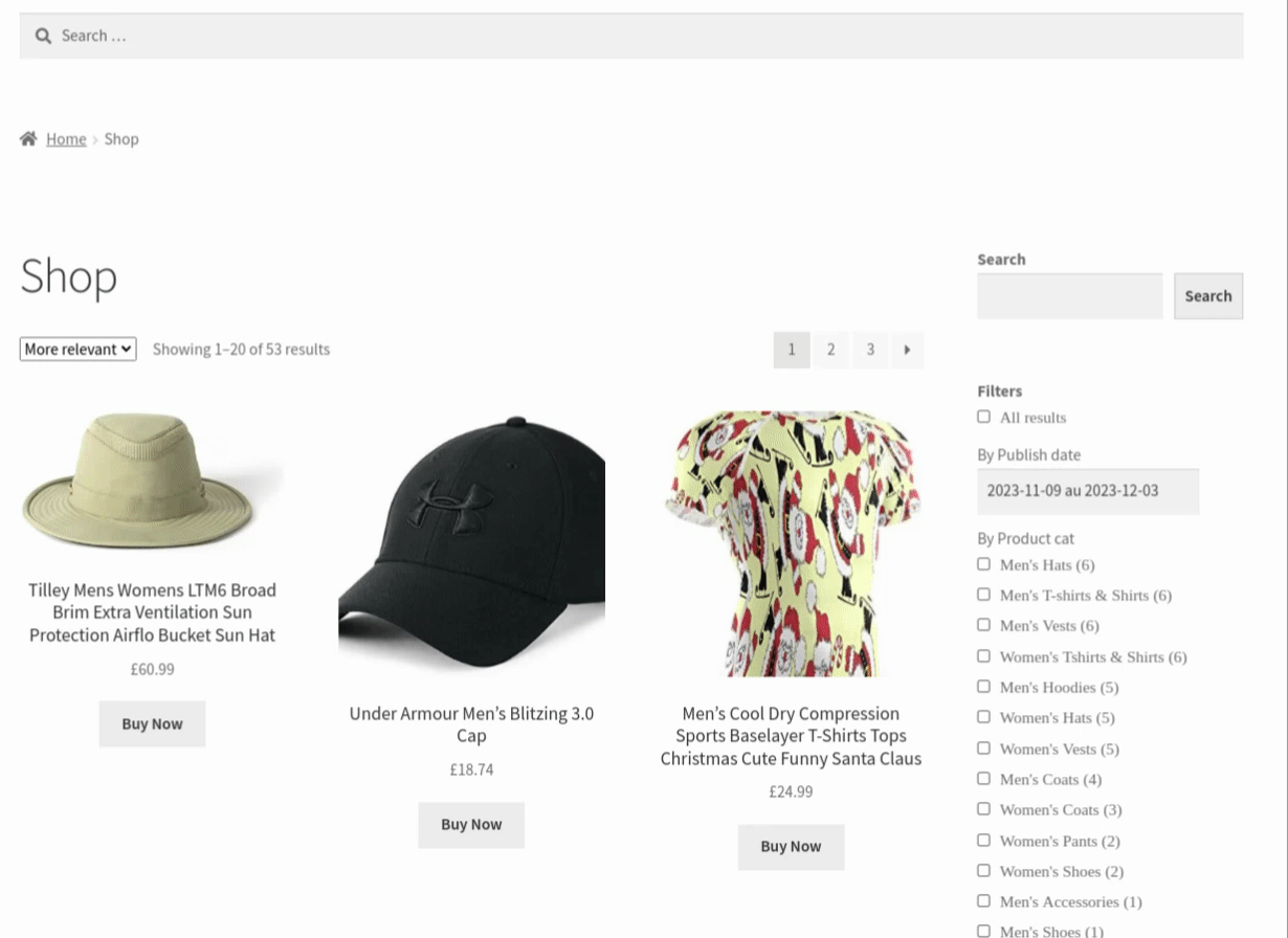 Wpsolr WordPress plugin ajax search autocomplete example