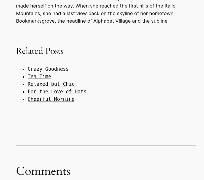 Related posts by taxonomy plugin