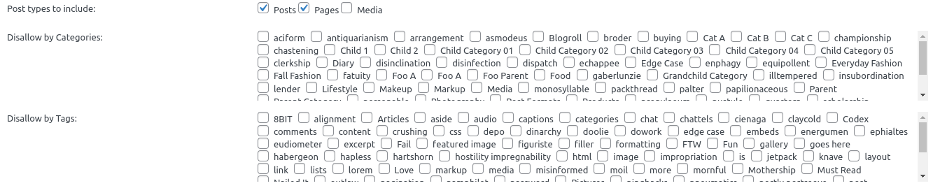 Choose the content to display in YARPP