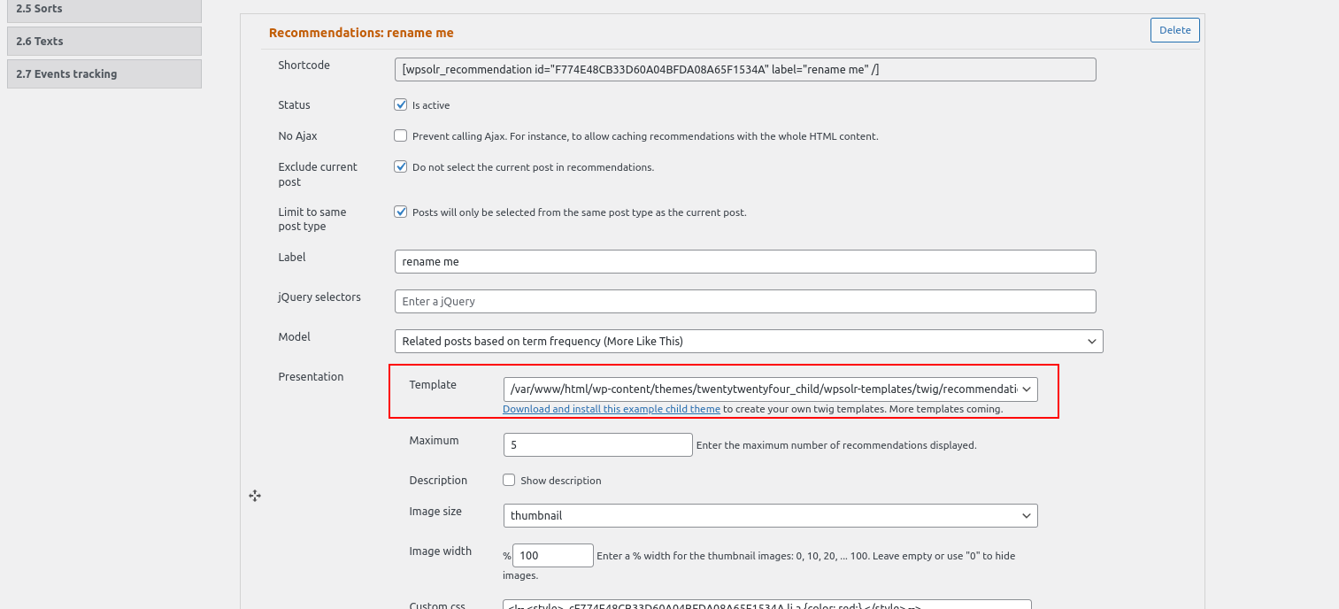 Image wpsolr_choose_custom_template.png of Create your Custom Templates for Citations, Suggestions, Related Posts & Recommendations