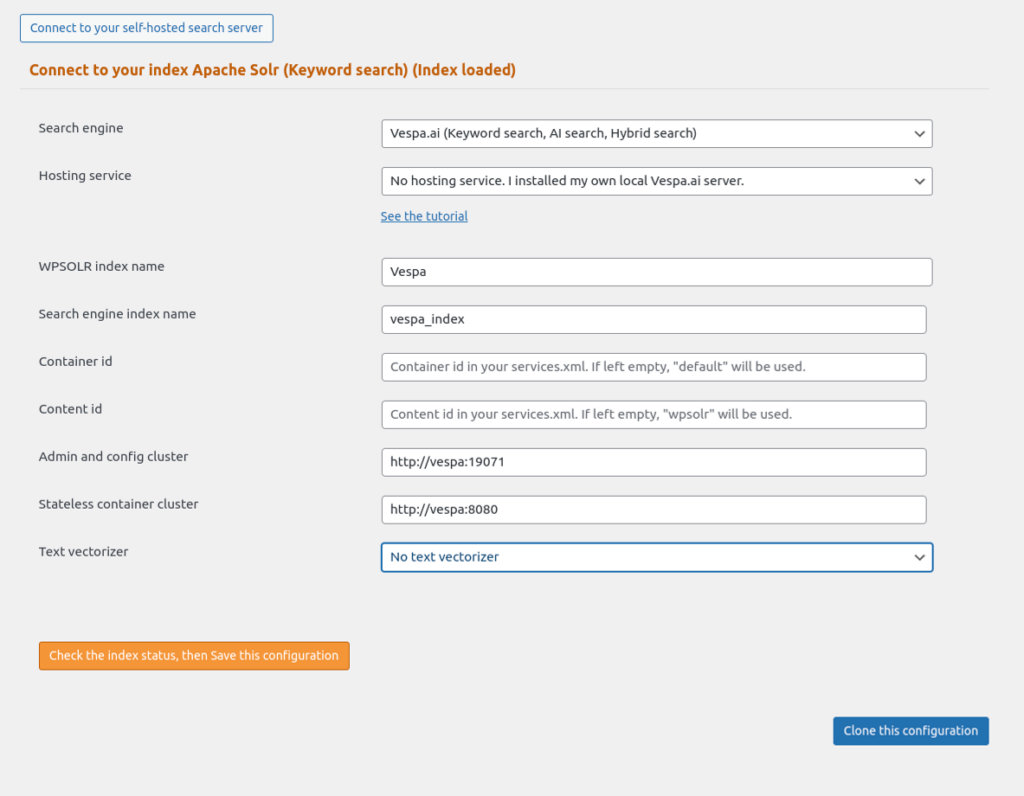 Image wpsolr_vespa_create_index-1024x796.png of How to (Easily) Configure Vespa on WordPress