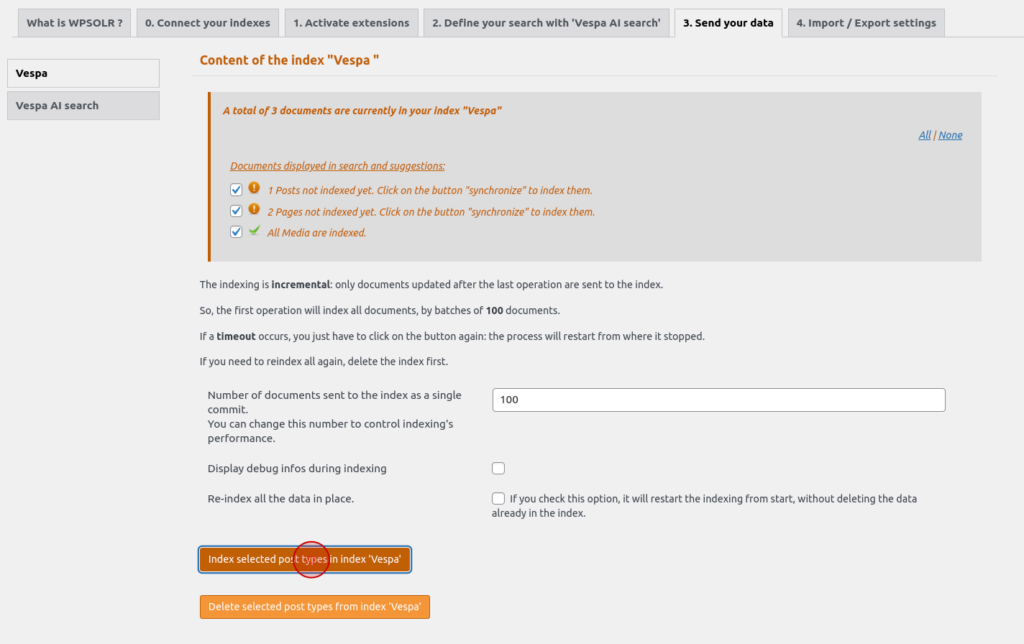 Image wpsolr_vespa_index_data-e1726827980525-1024x644.png of How to (Easily) Configure Vespa on WordPress