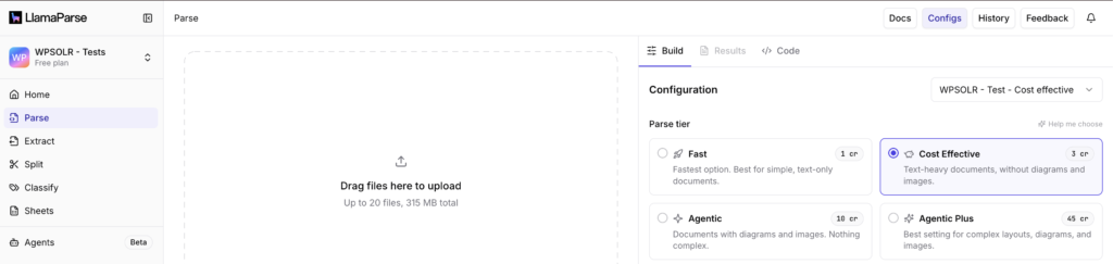 Image wpsolr-llamaparse-navigate-to-configurations-1024x243.png of Configure WPSOLR Parsing and Chunking