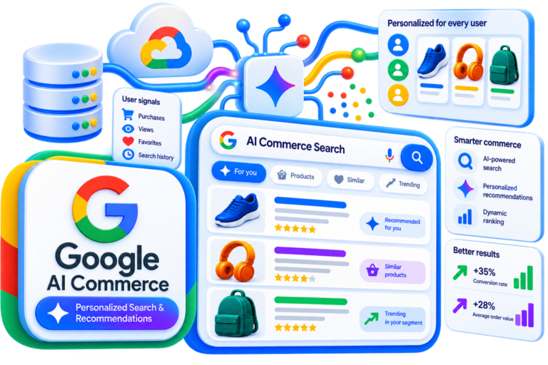 Image google-ai-commerce-personalized-search-and-recommendations-768x512.png of Google AI Commerce Personalized Search & Recommendations for WordPress & WooCommerce