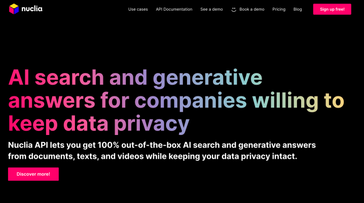 nuclia ai search home