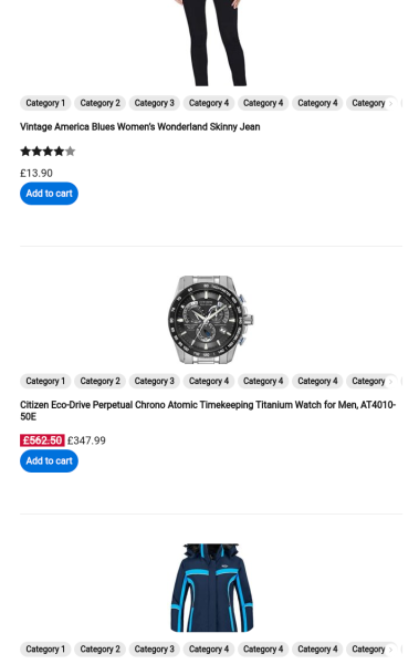 Single-column media gallery 1 recommendation template